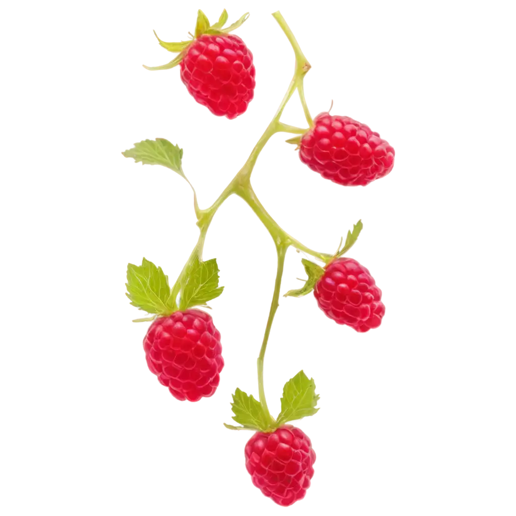 HighQuality-PNG-of-Vibrant-Red-Raspberries-with-Dewdrops-and-Glossy-Texture-for-Food-Photography