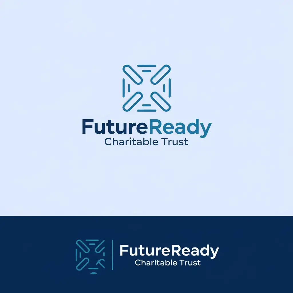 LOGO Design for FutureReady Charitable Trust Modern and Sleek Symbol with Integrated Name