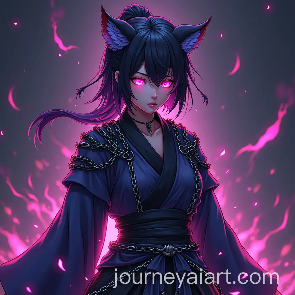 Mystical-Samurai-Anime-Figure-with-Neon-Chains-and-Glowing-Eyes