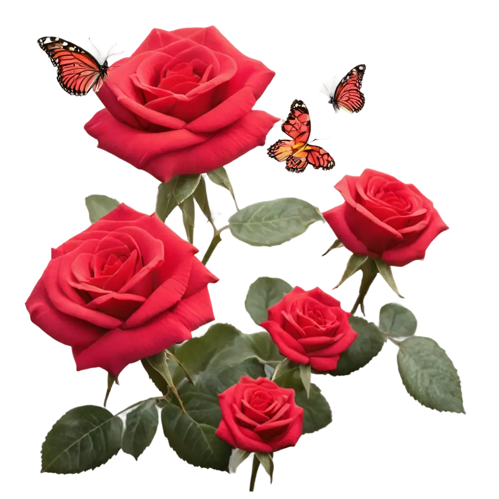 Stunning-Red-Rose-with-Forest-Background-HighQuality-PNG-for-Digital-Use