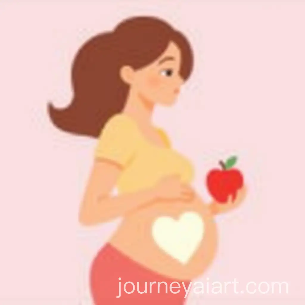 Pregnant-Woman-Holding-Apple-with-Glowing-Heart-Symbolizing-Healthy-Choices