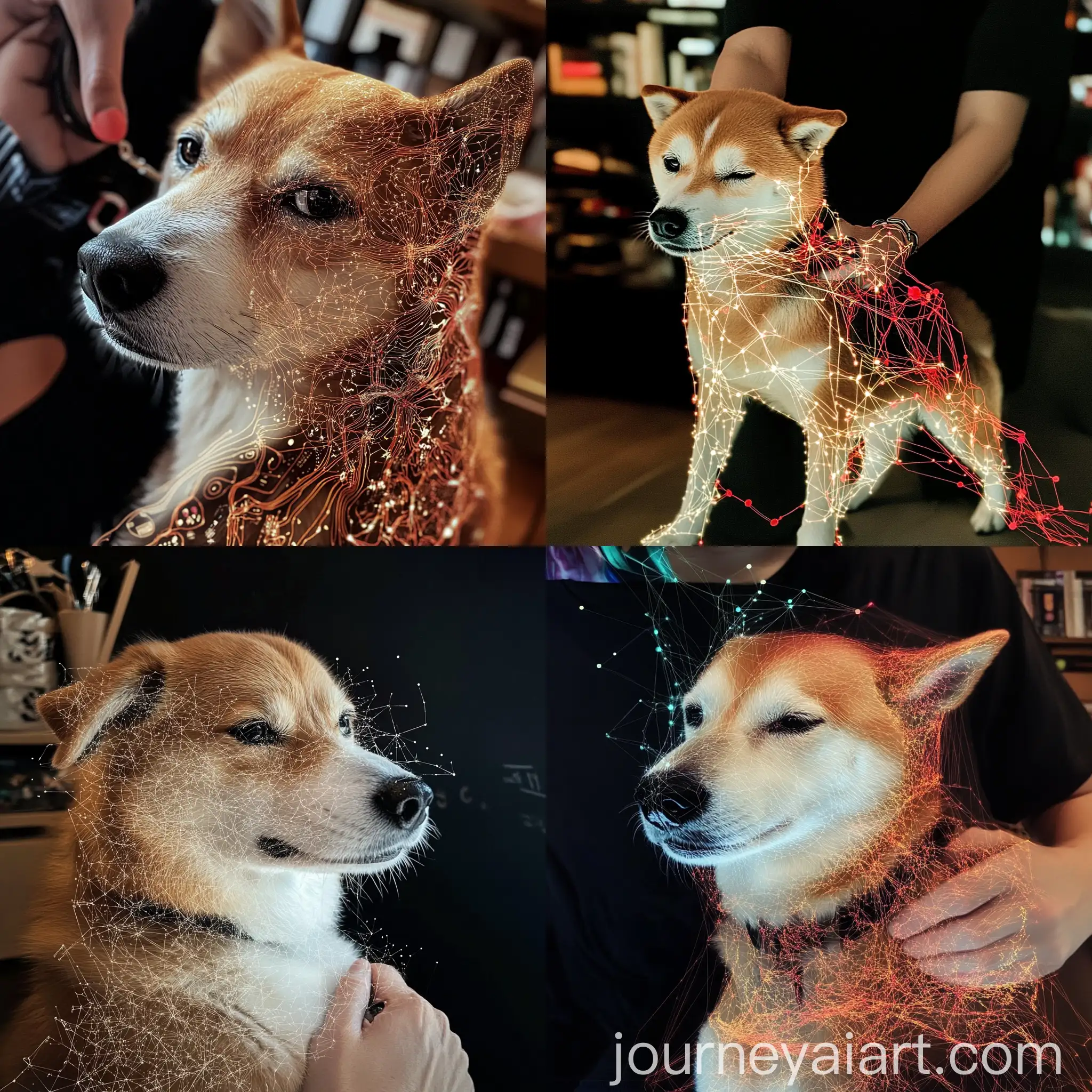 Neural-Network-Dog-Art-Abstract-Interpretation-of-Canine-Neural-Connections