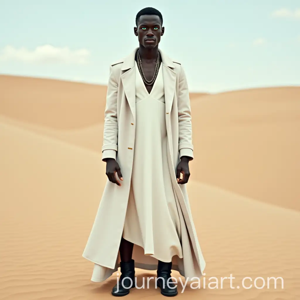 AfroIndian-Man-in-White-Dress-Standing-Strong-in-Desert