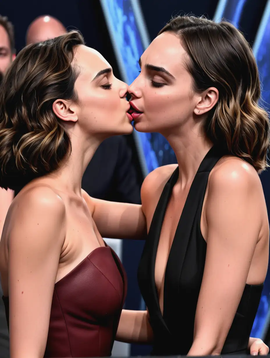 Ana de armas and gal gadot kiss
