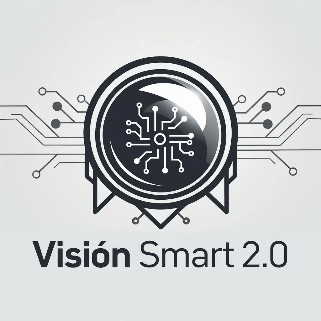 LOGO Design for Visin Smart 20 Mirror with Reflection and Digital Elements