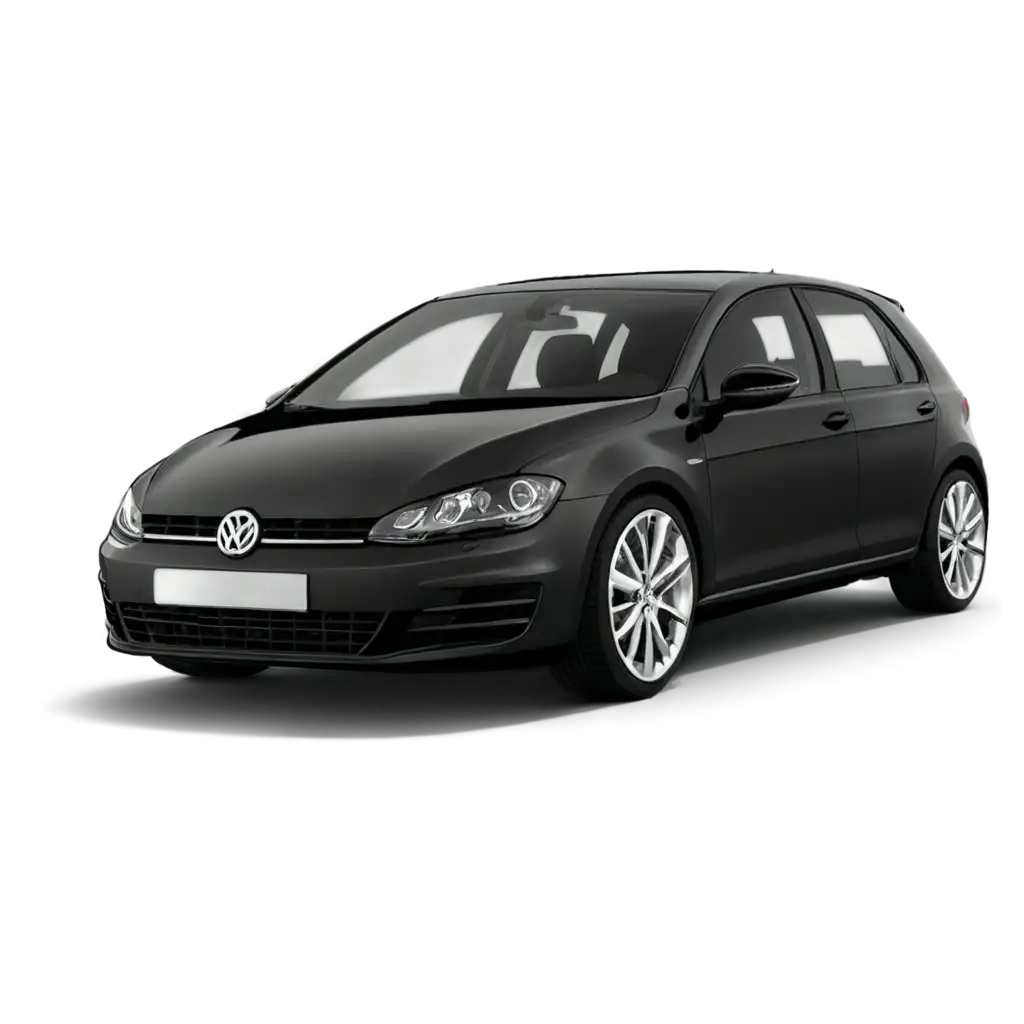 PNG-Image-of-a-Black-VW-Golf-Enhancing-Clarity-and-Detail-in-Digital-Art