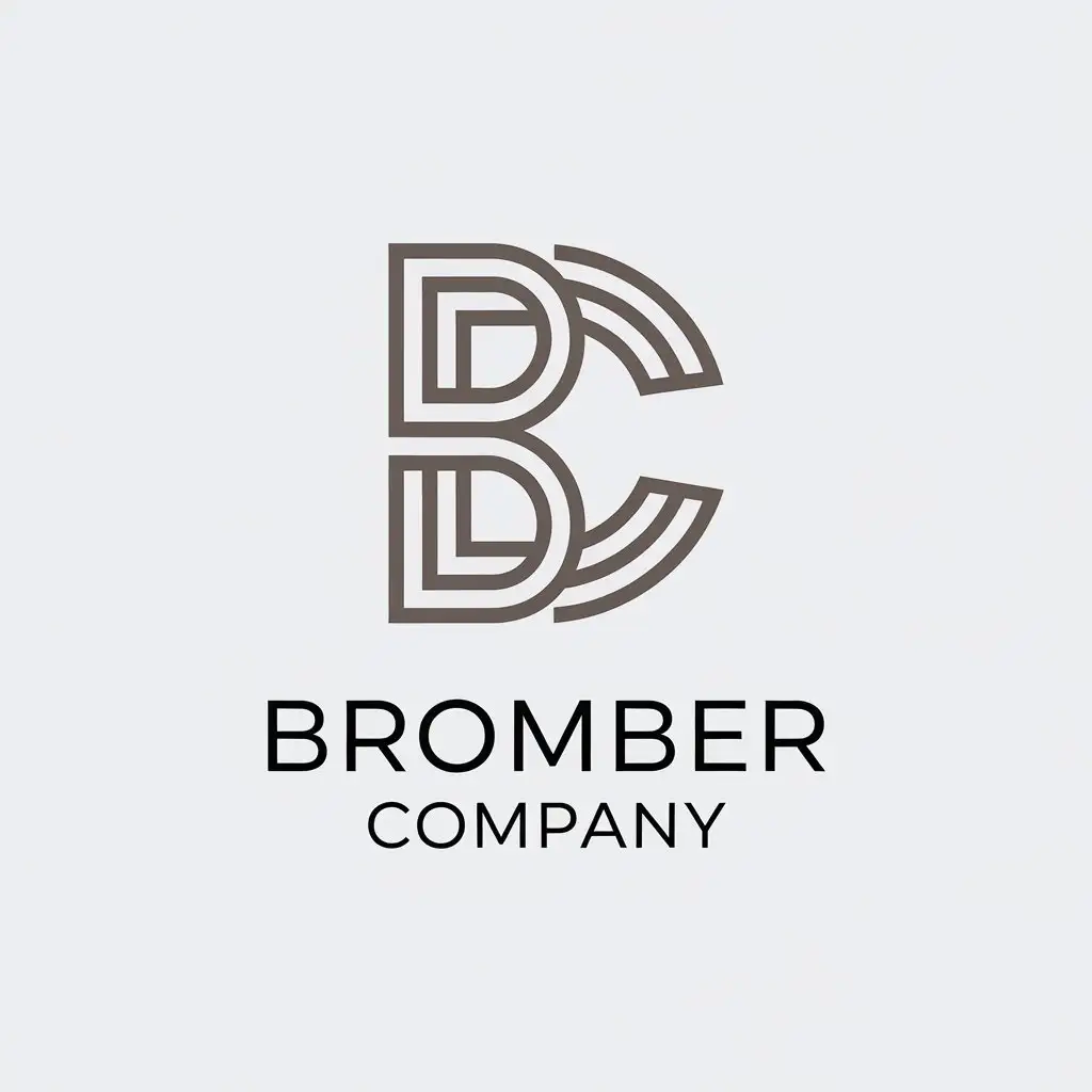 LOGO Design for Bromber Company Minimalistic Vector Design with BC Symbol for Events Industry