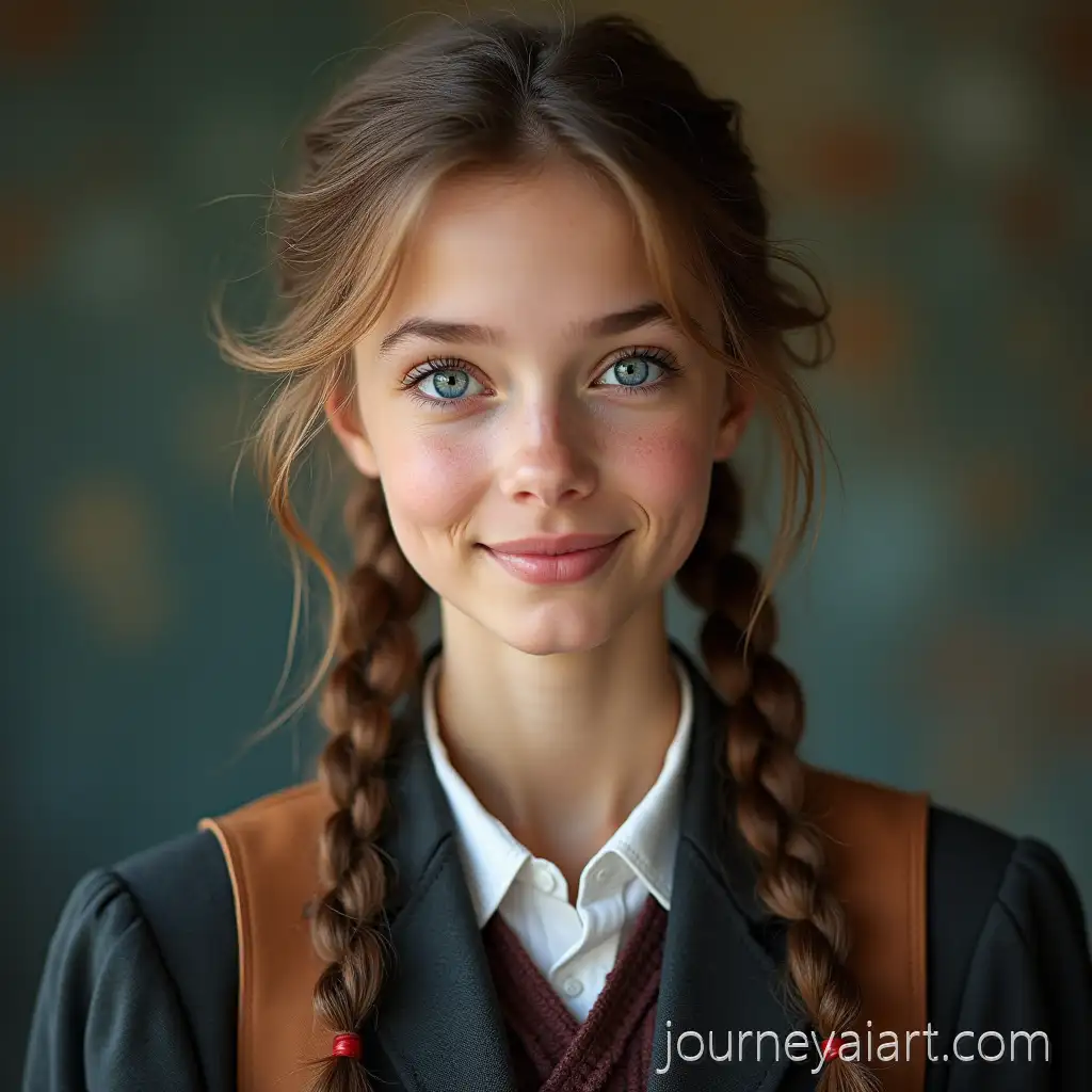 Young-Female-Journalist-with-Braids-and-Blue-Eyes-in-Scholarly-Attire