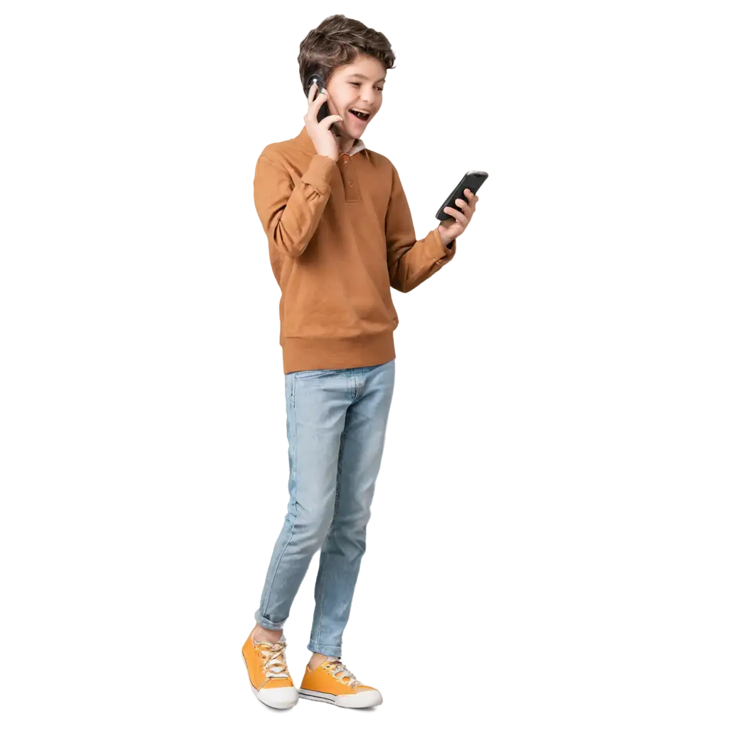 PNG-Image-of-a-Joyful-Boy-Using-a-Cellphone-Enhance-Online-Presence-with-HighQuality-Graphics