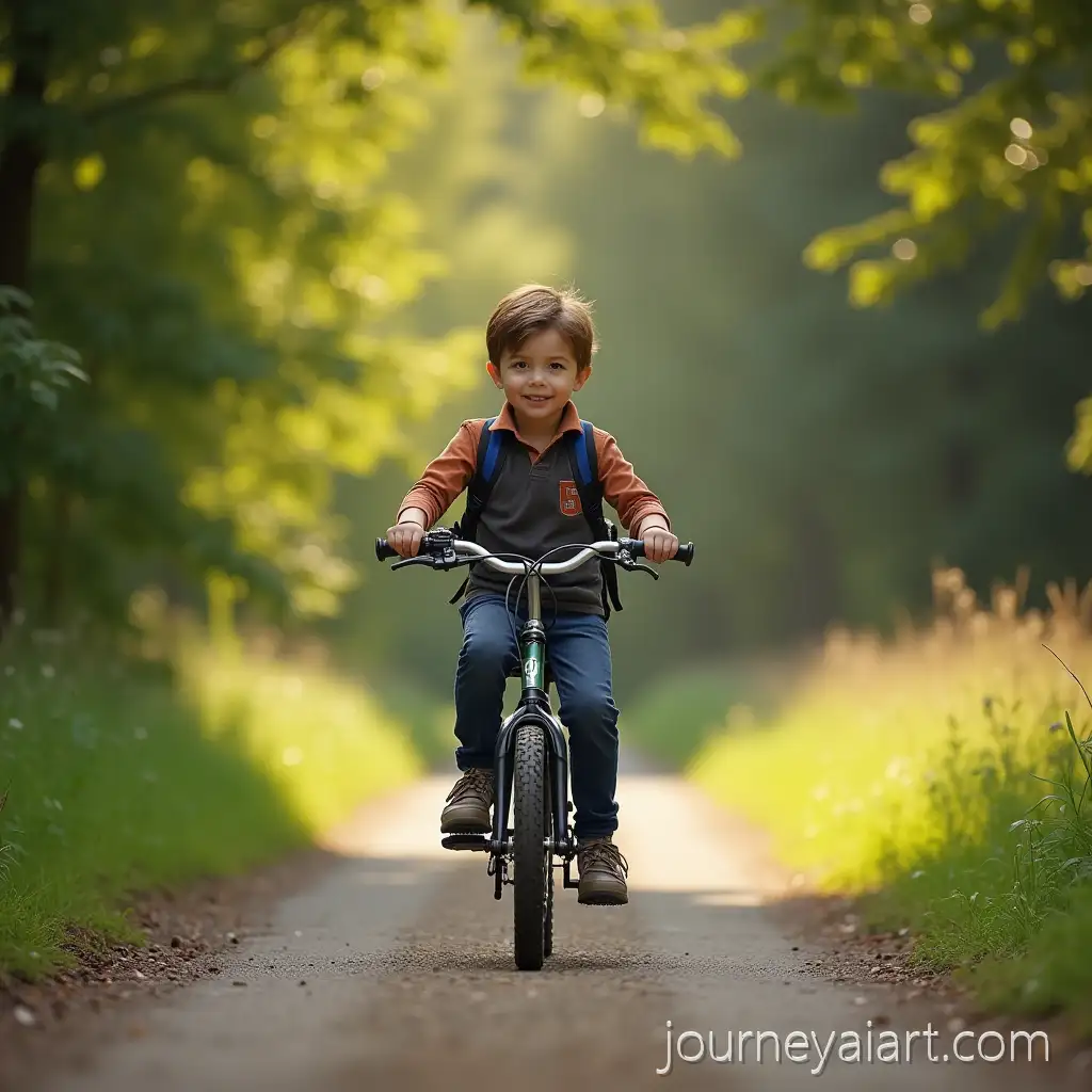 Boy-Riding-Bike-on-Scenic-Nature-Path