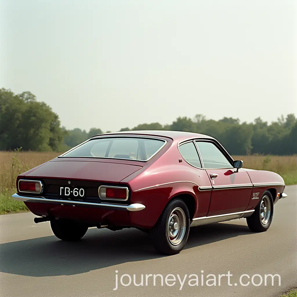 Ford-Capri-1973-Coupe-with-Toyota-Celica-GT-1974-Fastback-Roof-in-Burgundy-Color