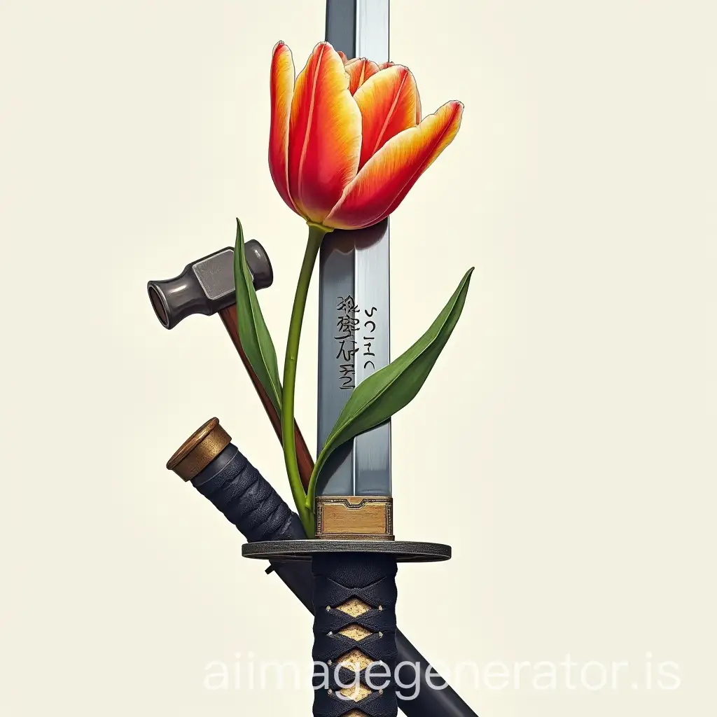 Katana-and-Tulip-with-Engraved-Name-and-Hammer-Contrast