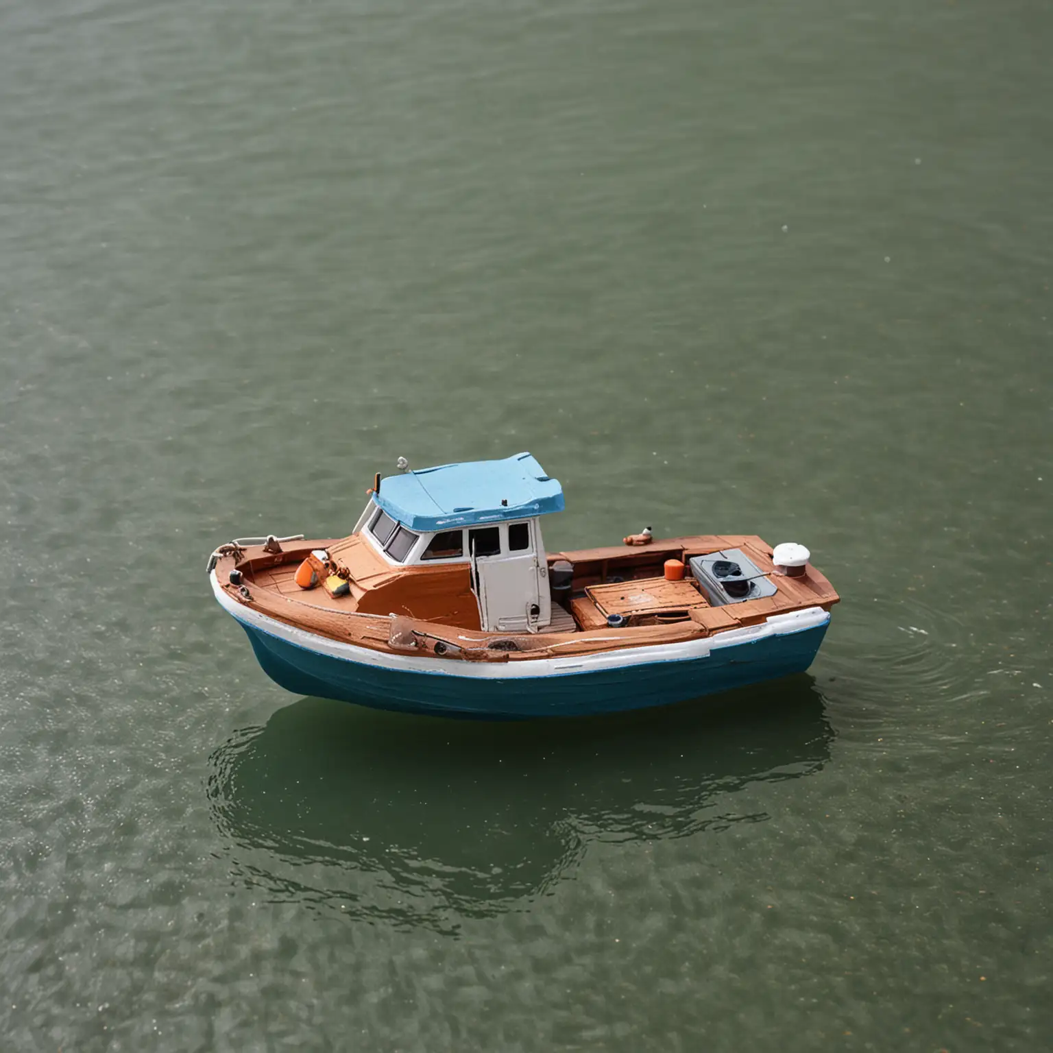 Peaceful-Sunset-Scene-with-a-Small-Boat-on-Calm-Waters