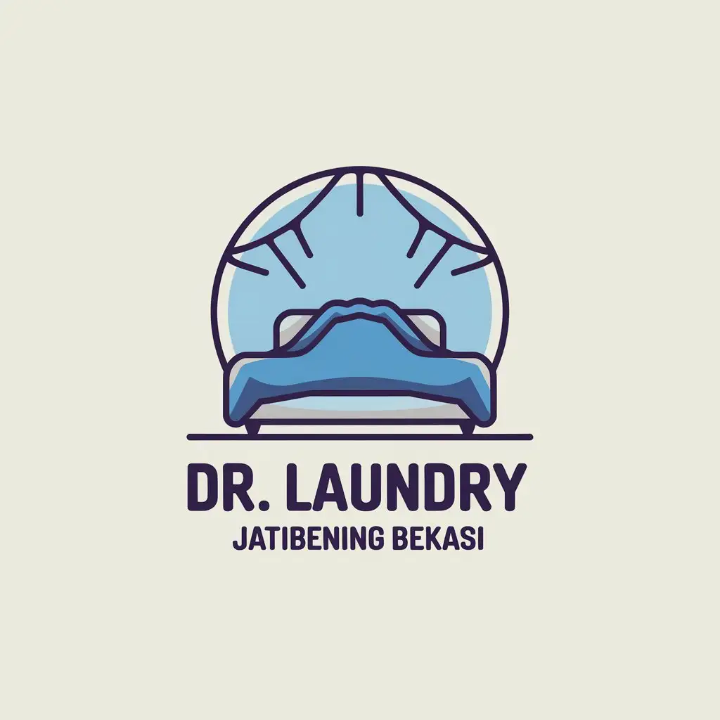 LOGO-Design-for-Dr-Laundry-Jatibening-Bekasi-Bed-Cover-Symbol-with-Clean-and-Crisp-Aesthetics