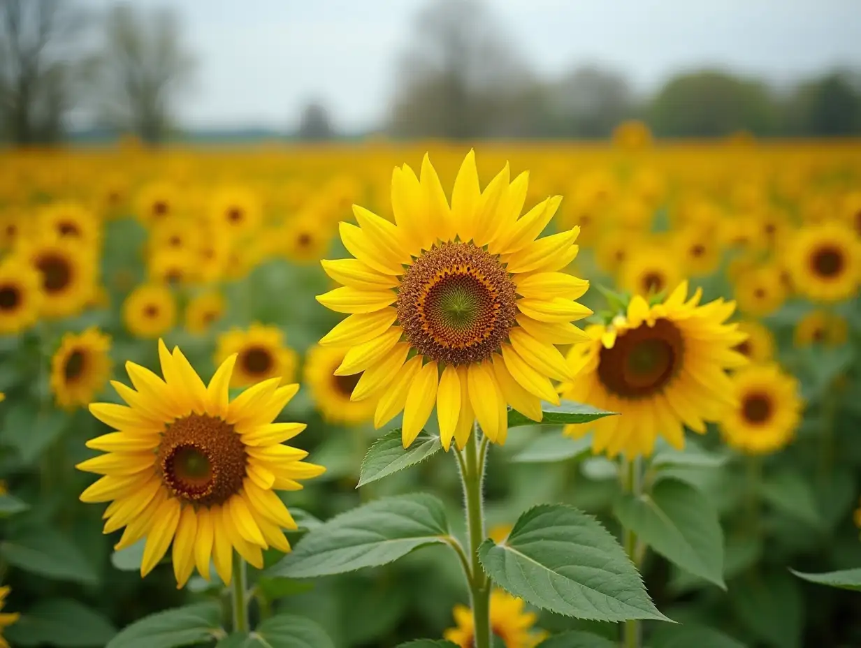 Sunflower garden spring agriculture landscape outdoors.