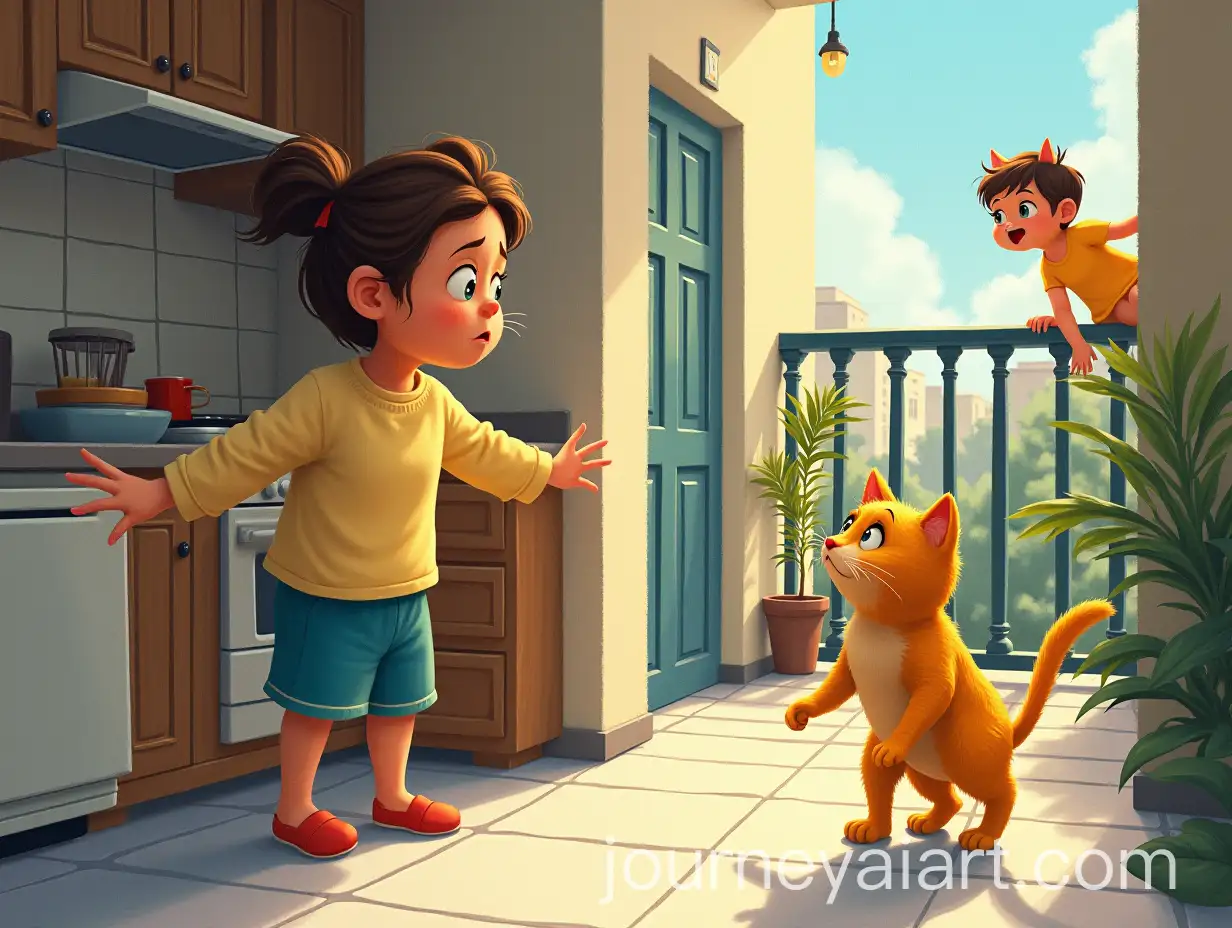 Mothers-Panic-as-Cat-Alerts-to-Danger-of-Child-on-Balcony