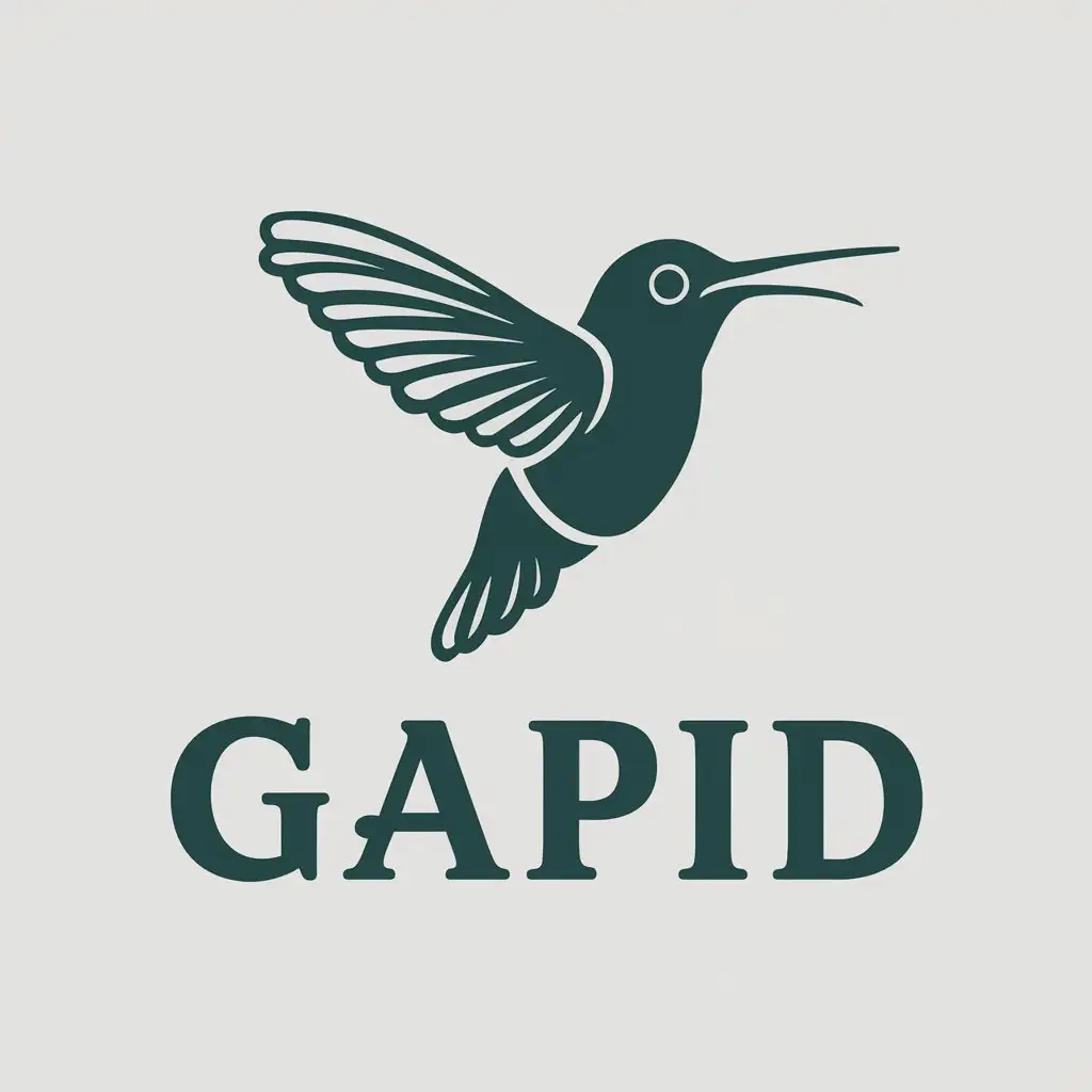 LOGO-Design-For-GAPID-Elegant-Hummingbird-Vector-Logo-Design