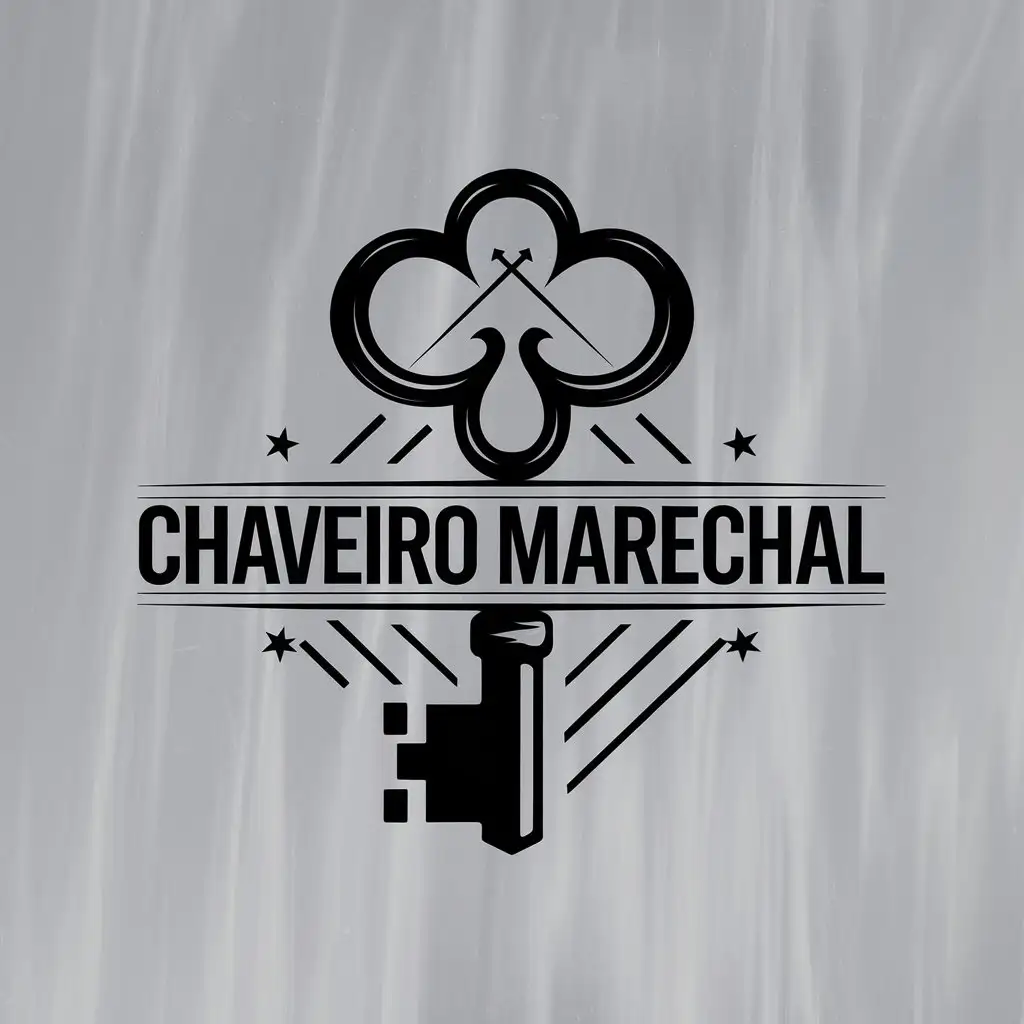 LOGO Design for Chaveiro Marechal Minimalistic Key Symbol for Automotive Industry