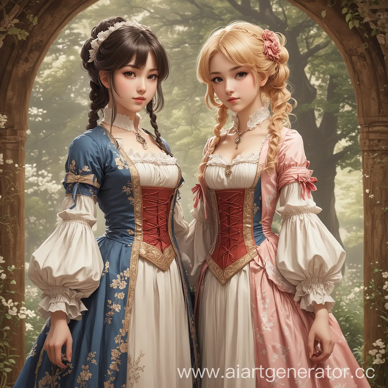 Two-Aristocratic-Anime-Girls-in-19th-Century-English-Manga-Style