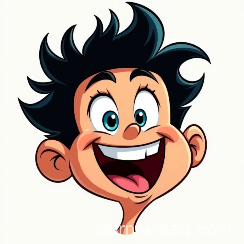 BoldAI-Image-Prompt-Expansion-Cartoon-Avatar-of-a-Mischievously-Happy-Boy-with-Spiky-Hair