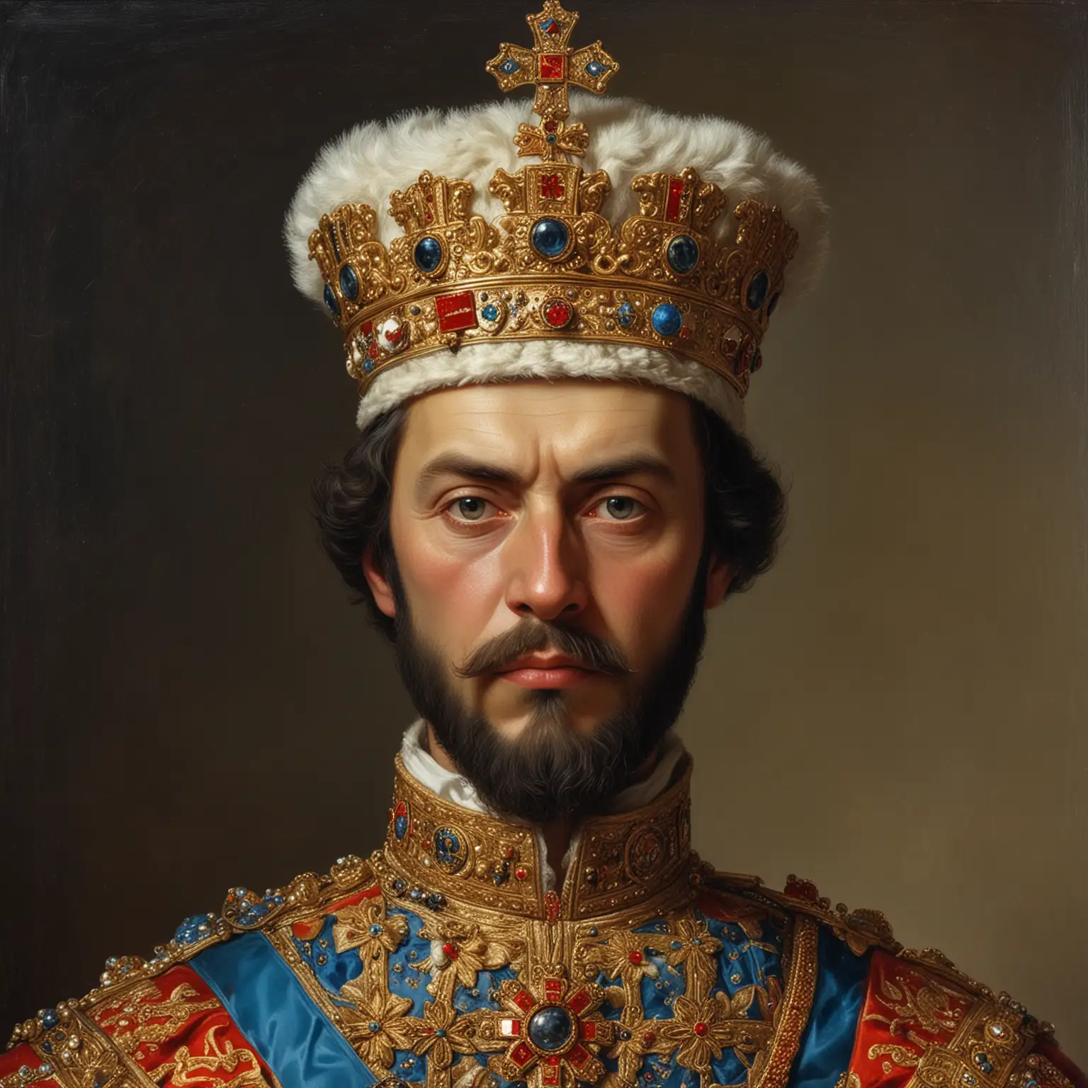 Tsar-Peter-the-First-Portrait-in-Full-Face