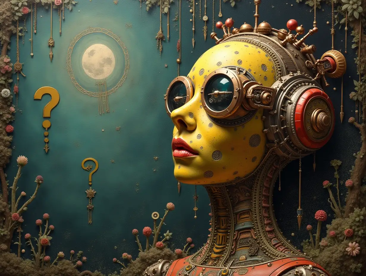 Surrealistic questions for the artificial unconscious of Steampunk