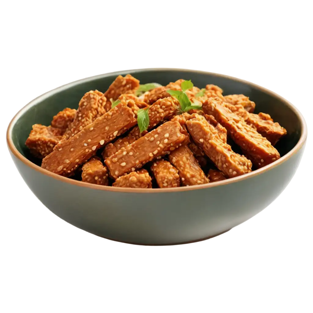 Crunchy-Tempeh-Renyah-Spicy-in-Bowl-PNG-for-Food-Photography-and-Recipe-Blogs