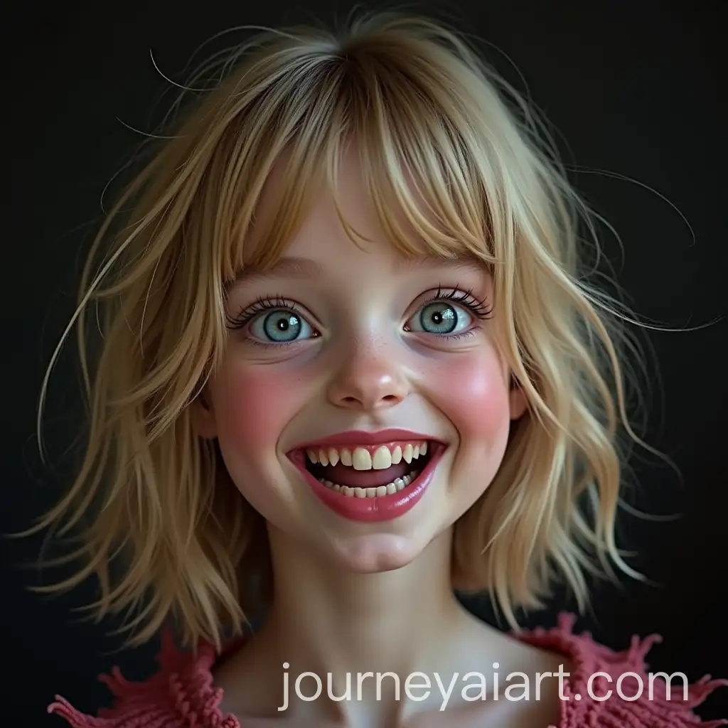 Young-Vampire-with-Blonde-Hair-and-Fanged-Smile-Portrait-in-Warm-White-Tone