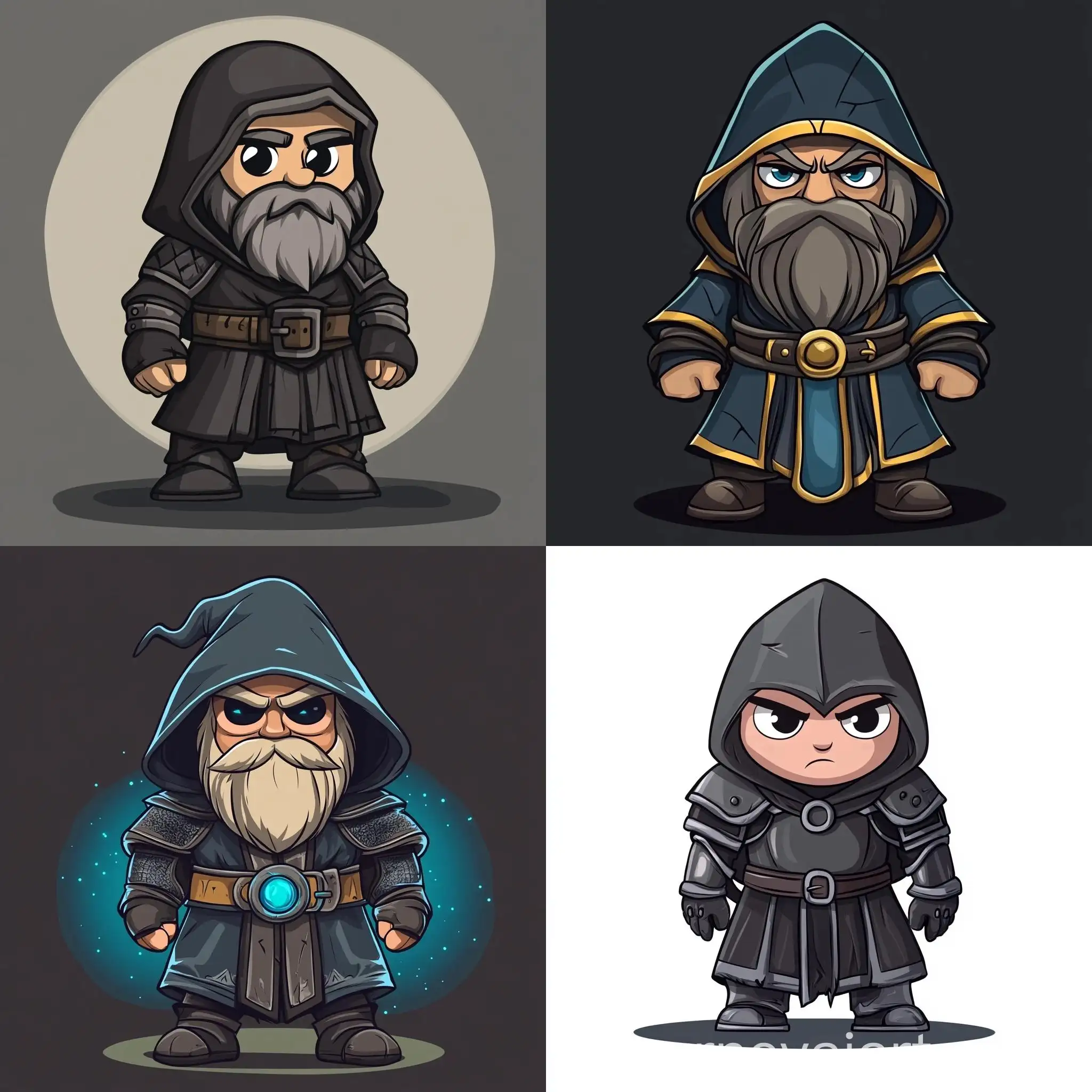 Cartoon-Wizard-in-Medieval-Iron-Armor-and-Black-Hoody