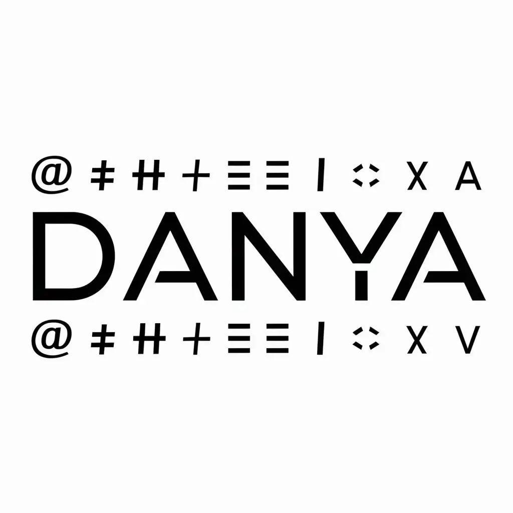 a logo design,with the text "Danya, @# ₽%@# ₽#@%!", main symbol:Special characters,Moderate,clear background