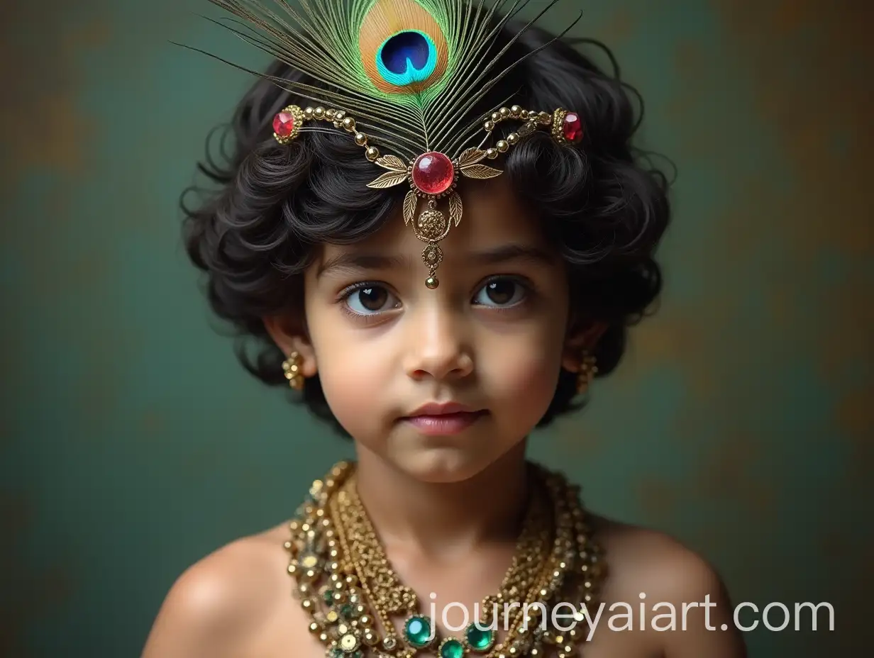 Ethereal-Portrait-of-Young-Krishna-with-Peacock-Feather-Headdress