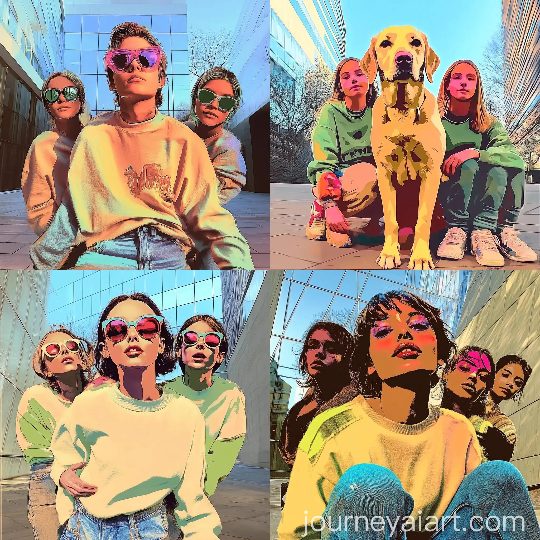 Pop-Art-Style-Journey-Vintage-Car-in-Vibrant-Hues