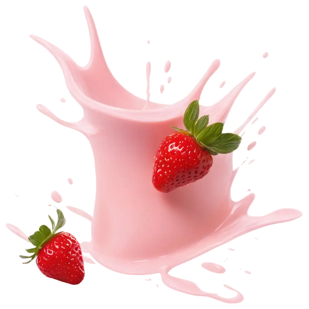 strawberry milk splash with starwberry