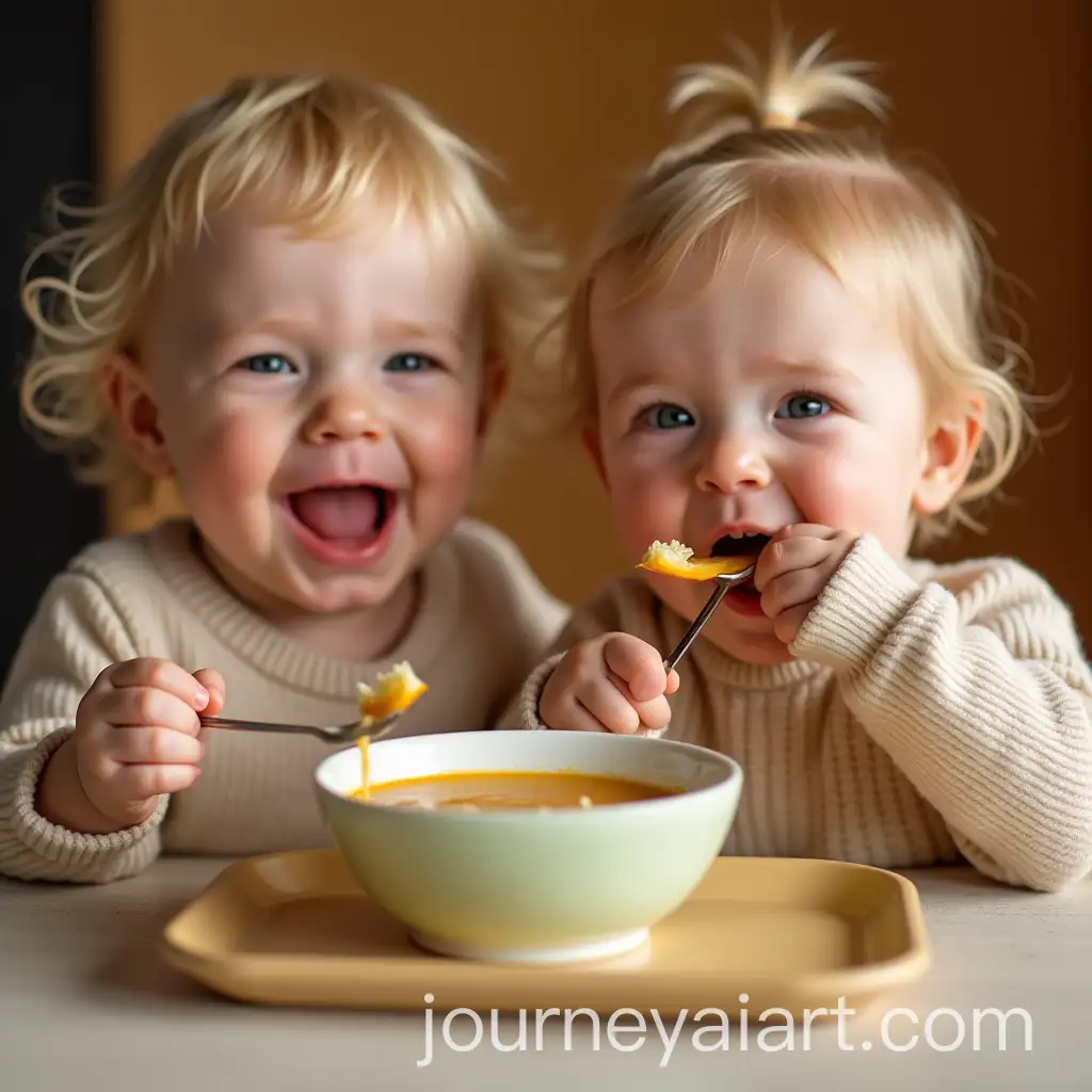 Babies-Eating-Soup-in-Cozy-Kitchen-Setting