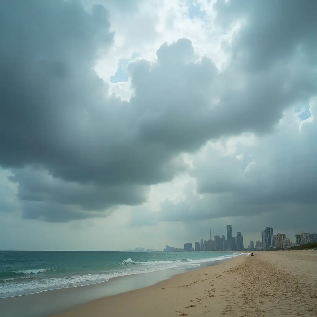 Overcast-Noon-on-the-Beach-in-Abu-Dhabi-with-Ominous-Clouds