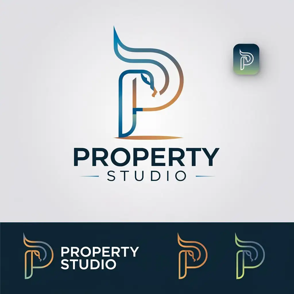 LOGO Design for Property Studio Modern Lettermark with BirdSwan Theme