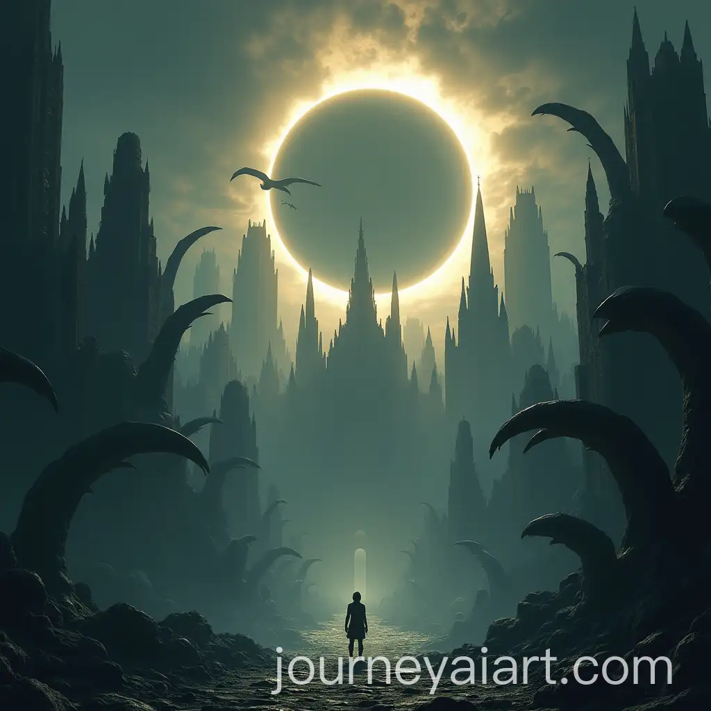 Mysterious-Ancient-City-with-TowerAI-Image-Prompt-Expansioning-Spires-and-Solar-Eclipse