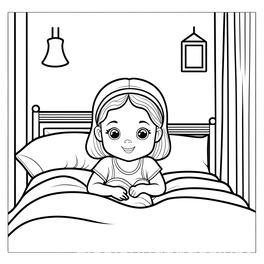 Child-in-Bed-with-Dirty-Diaper-Coloring-Page