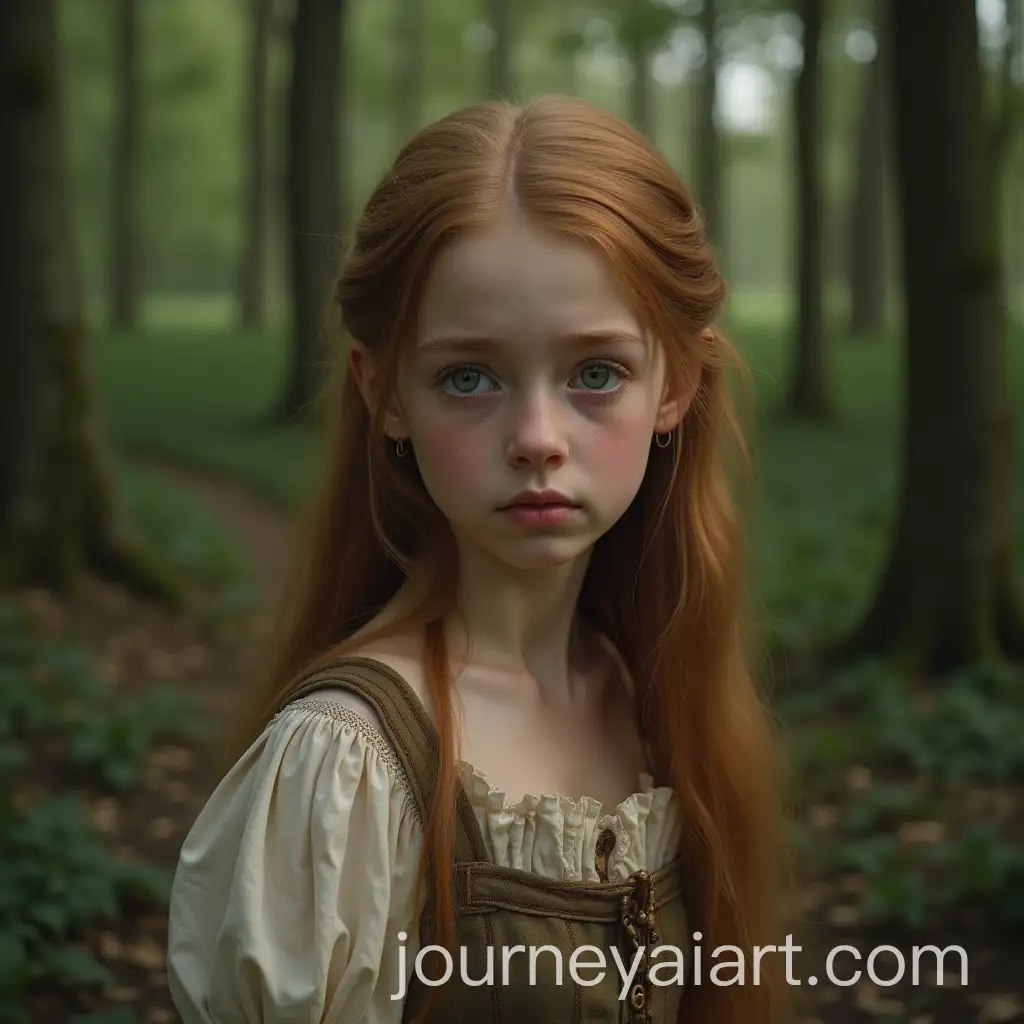 16YearOld-French-Peasant-Girl-in-Forest-19th-Century-Clothing