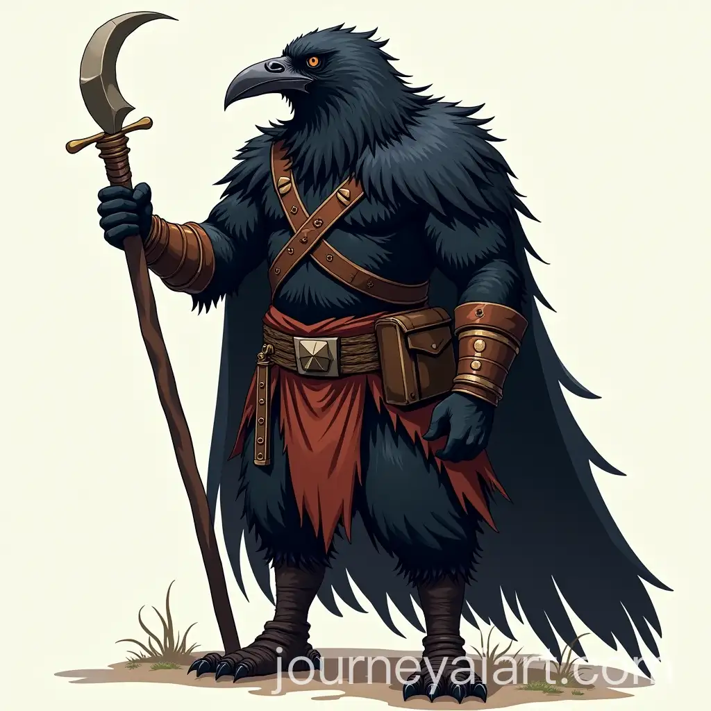 Barbarian-Crow-Hybrid-Warrior-with-Feathers-and-Furs
