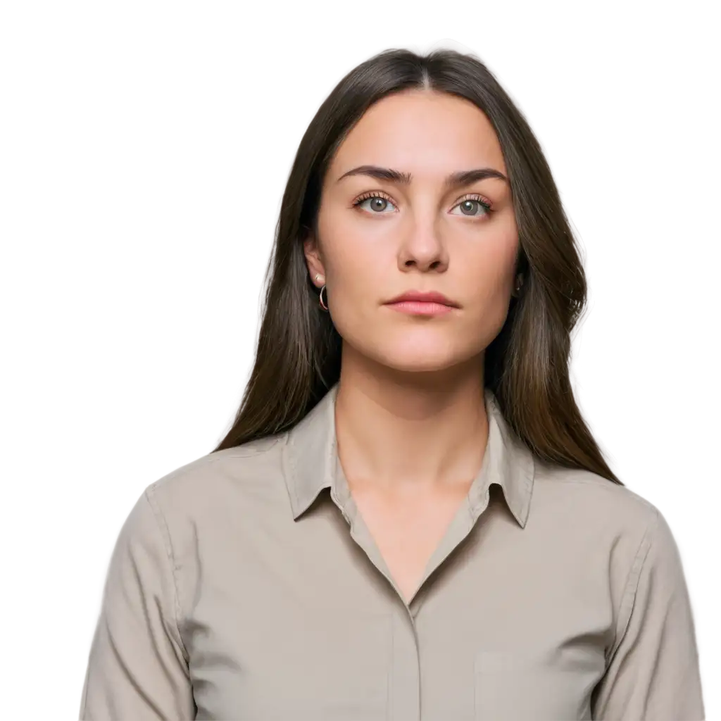 Professional-ID-Photo-PNG-American-Woman-30-Years-Old-Collared-Shirt