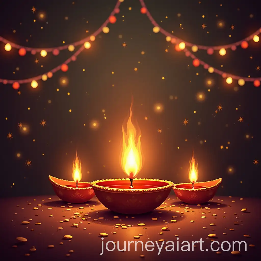 Vibrant-Diwali-Celebration-with-Traditional-Lights-and-Festive-Atmosphere