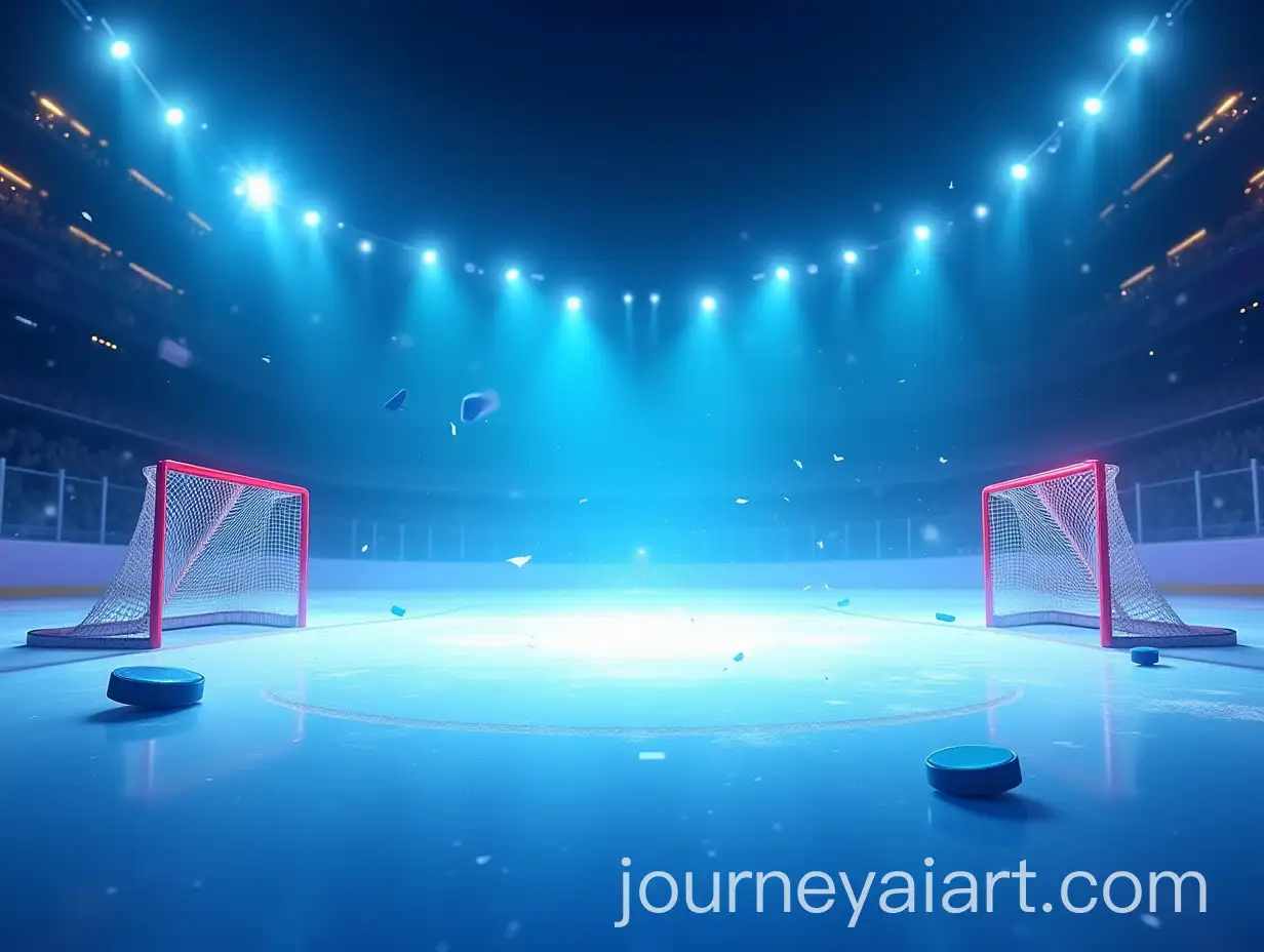 Futuristic-Hockey-Game-Coming-Soon-Poster-with-Glowing-Ice-Rink-and-Fiery-Motion-Effects