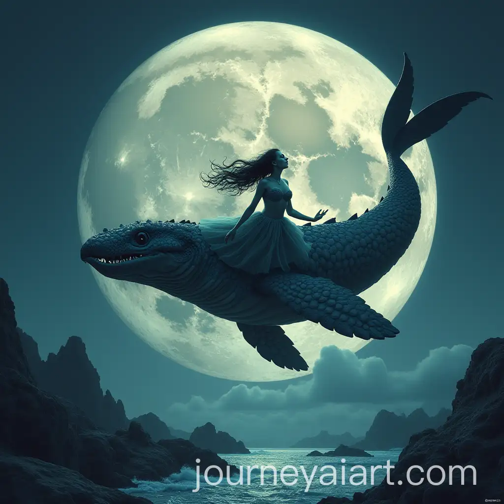 Leviathan-Woman-Flying-Before-the-Moon-in-Two-Colors