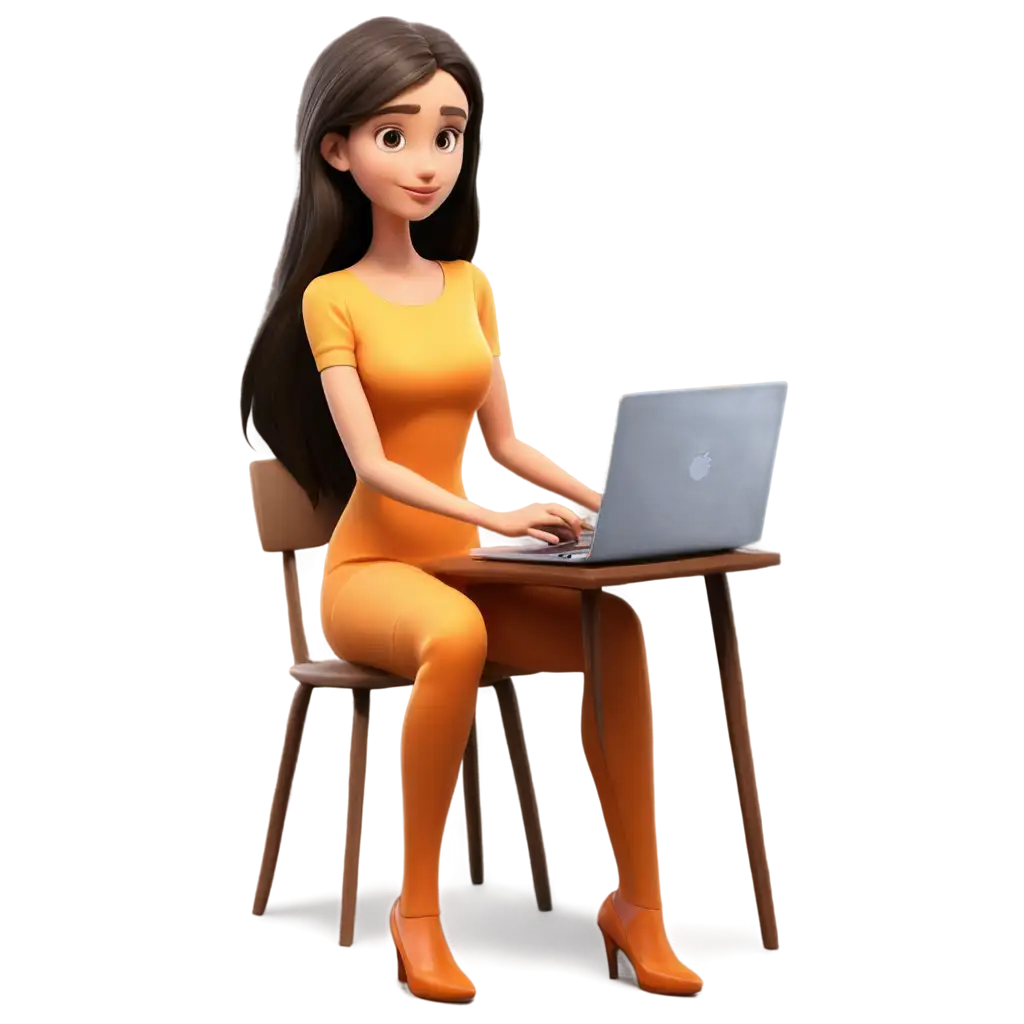 Create-a-3D-Cartoon-Woman-Sitting-with-Computer-PNG-Image