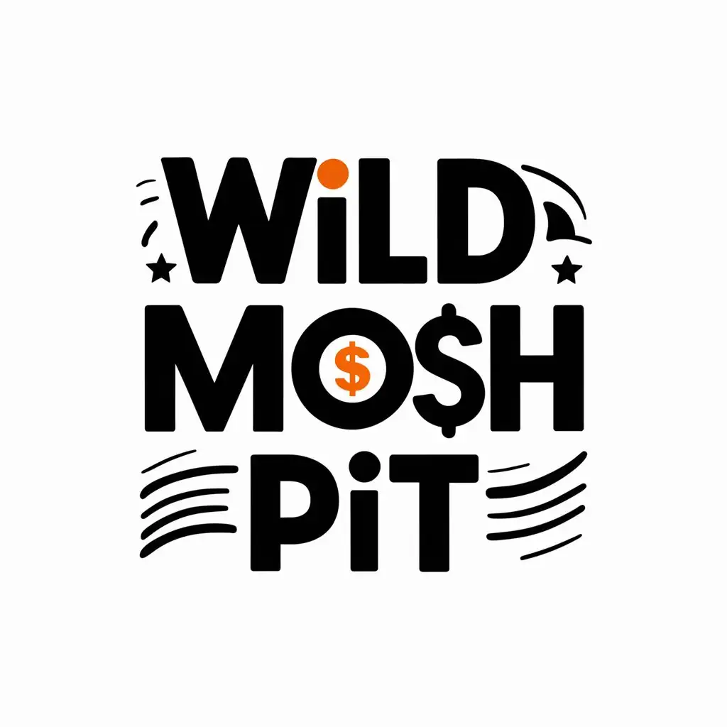 a vector logo design,with the text "WILD MO$H PIT", main symbol:Community,complex,be used in Nonprofit industry,clear background