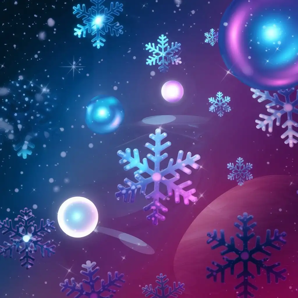 Abstract-Snowflakes-with-3D-Special-Effects-Background