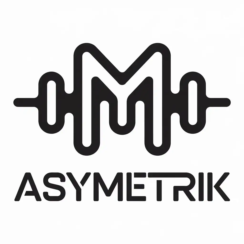 LOGO Design for Asymetrik Beatmaker Inspired with Asymmetrical Typography for the Music Industry