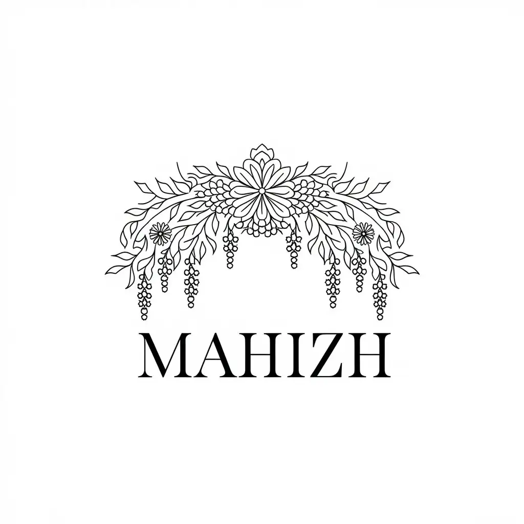 LOGO Design for Mahizh Wedding Decoration with Elegant and Modern Style for Events Industry