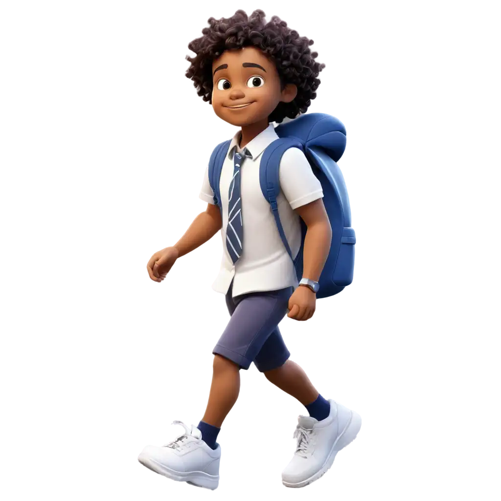 3D-Animated-PNG-of-a-Friendly-Black-Boy-with-Curly-Hair-Bright-Eyes-and-a-Blue-Backpack